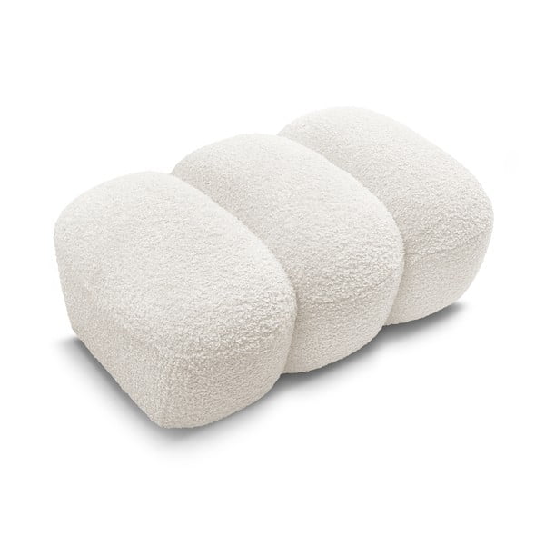 Bijeli tabure od bouclé tkanine Hippolyte – Bobochic Paris-image-4