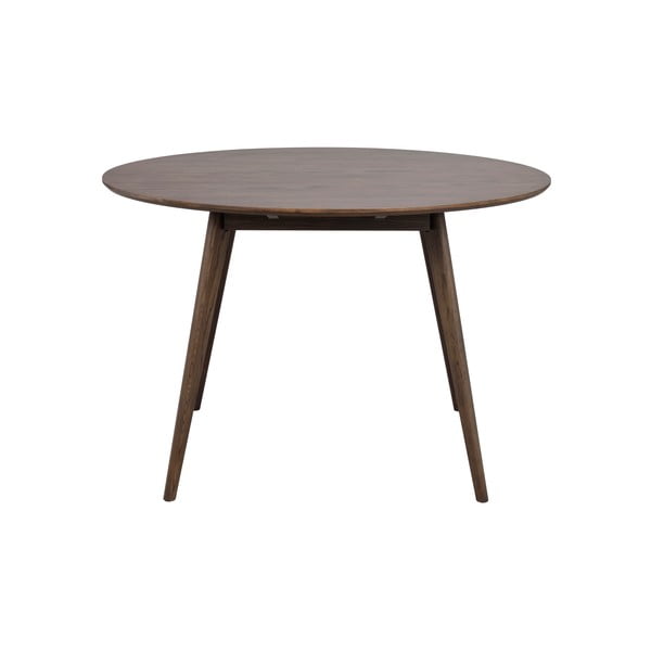 Tamno smeđi okrugao blagovaonski stol u dekoru hrasta ø 115 cm Yumi – Rowico