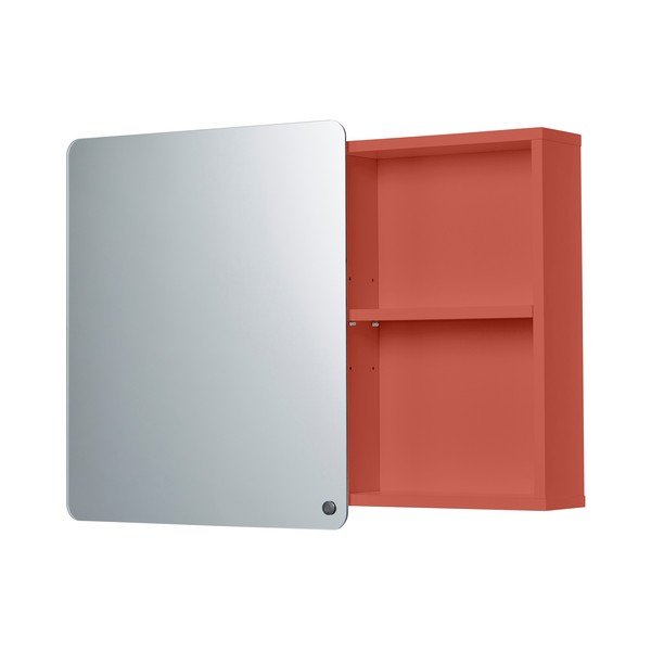 Crveni zidni/s ogledalom kupaonski ormarić 80x58 cm Color Bath – Tom Tailor-image-2