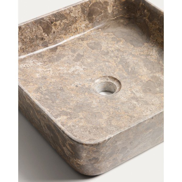 Sivi kameni umivaonik 40x40 cm Darnen – Kave Home-image-4