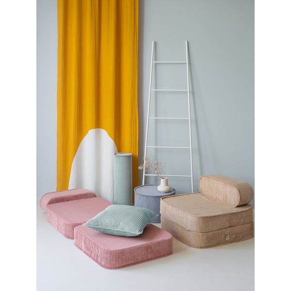 Ružičasta dječja fotelja od samta Flip – Wigiwama-image-4