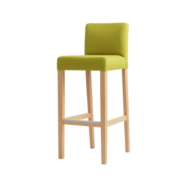 Zelena barska stolica s prirodnim nogama Custom Form Wilton