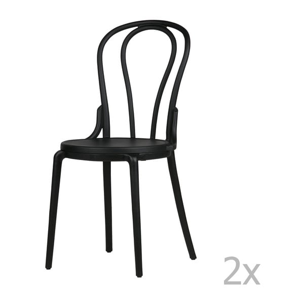 Set od 2 crne stolice De Eekhoorn Bibi