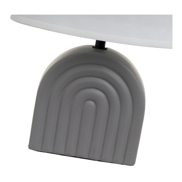 Bijela/siva stolna lampa keramička s tekstilnim sjenilom (visina 31 cm) – Casa Selección-image-3