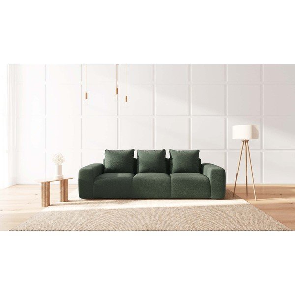 Zelena sofa od bouclé tkanine 287 cm Feiro – MESONICA-image-1