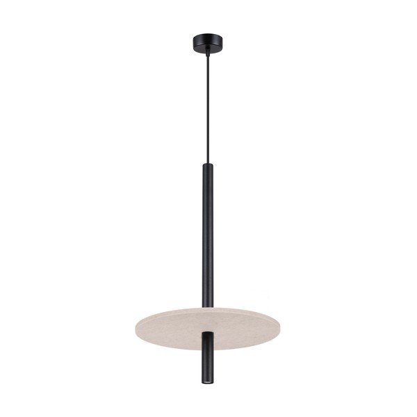 Crna/bež metalna viseća svjetiljka ø 30 cm Rilu – Sollux
