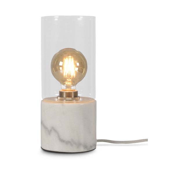Stolna svjetiljka od bijelog mramora Citylights Athens, visina 25 cm