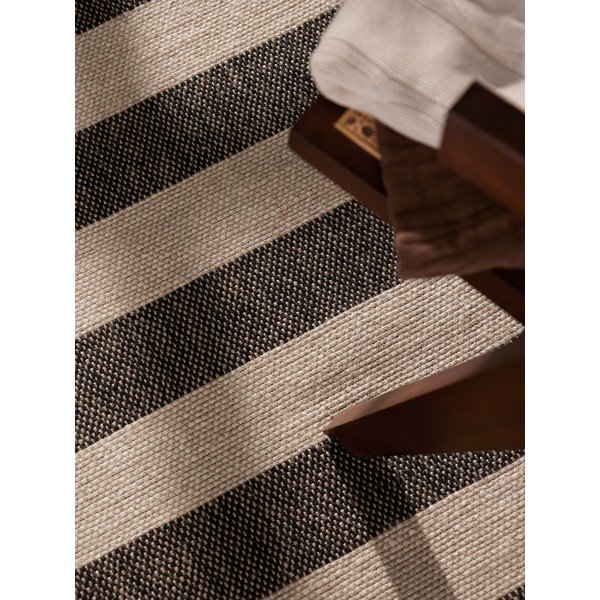 Crna/krem obostrana/ručno rađena jutena staza 80x300 cm Playa – Hanse Home-image-4