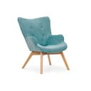 Tirkizna fotelja od samta Niko – Ropez