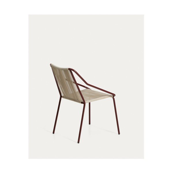 Bordo/krem vrtna stolica Zivia – Kave Home-image-3