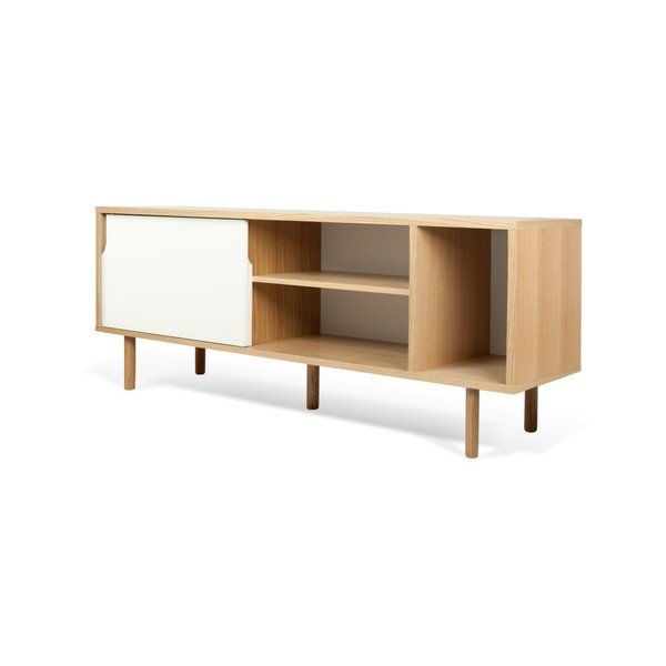 Bijela komoda TemaHome Dann Oak-image-4