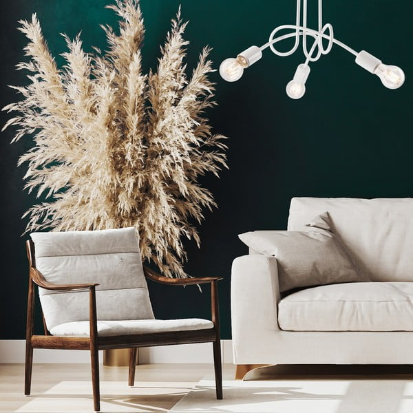 Bijela stropna svjetiljka bez sjenila 36x36 cm Camilla – LAMKUR-image-2