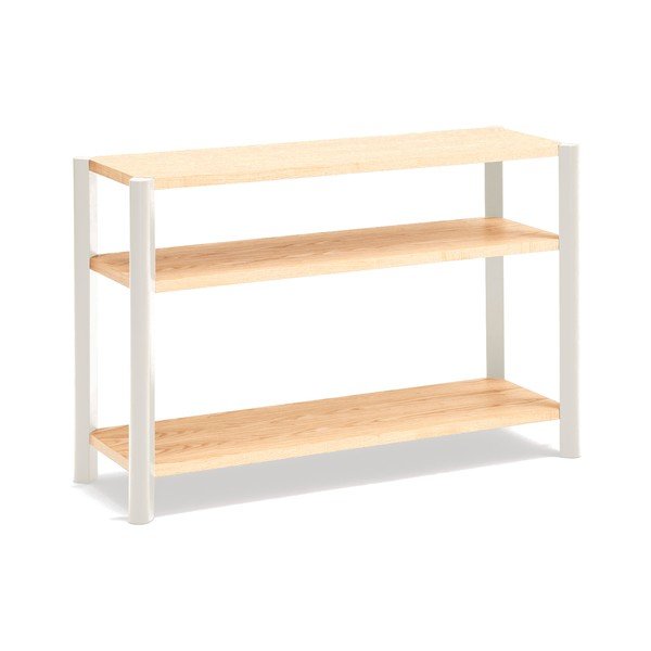 Krem/u svijetloj prirodnoj boji regal u dekoru hrasta 126x84x43 cm Bona – Teulat-image-2