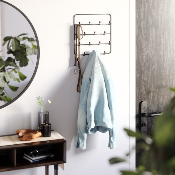 Crna prirodna metalna vješalica za vrata 36 cm Estique - Umbra-image-1