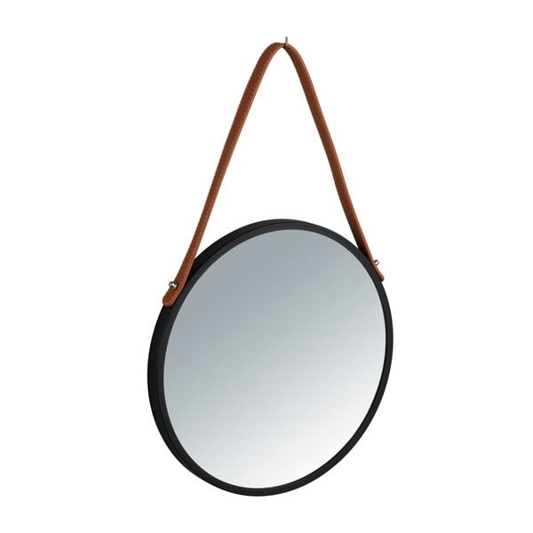 Crno viseće ogledalo Wenko Borrone, ø 30 cm-image-2
