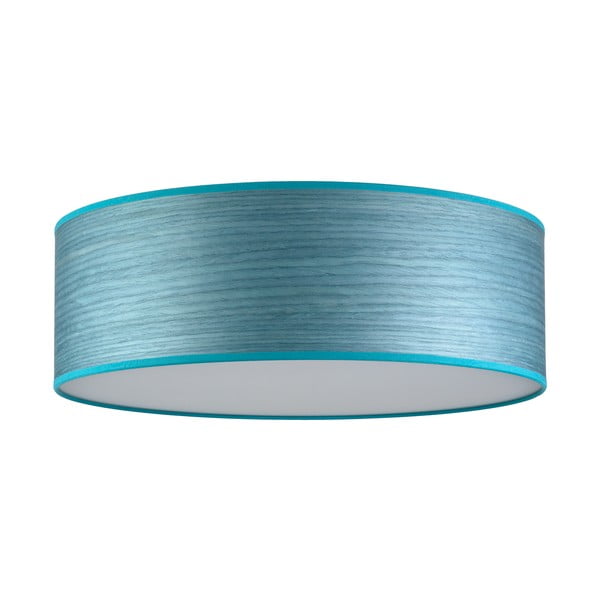 Plava stropna svjetiljka od prirodnog furnira Ocho Sotto Luce XL, ⌀ 45 cm