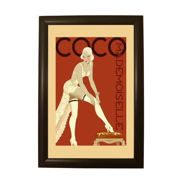 Poster u crnom okviru Piacenza Art Coco, 33,5 x 23,5 cm
