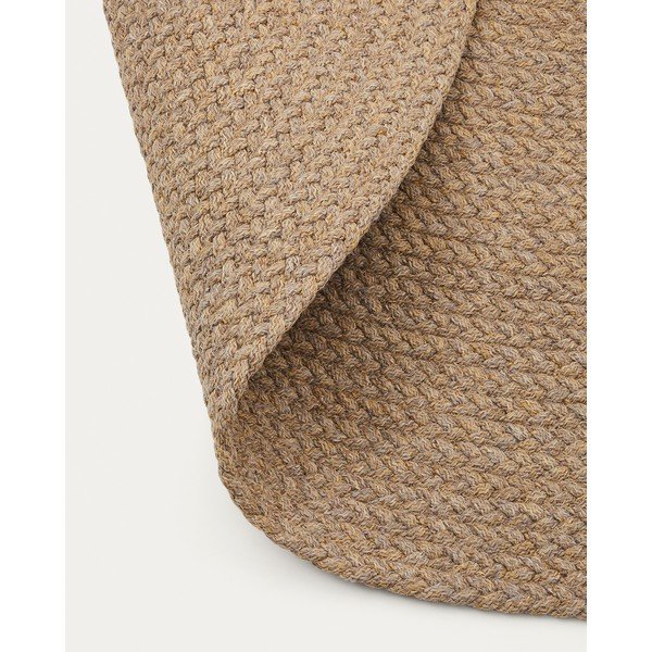 Bež okrugao unutarnji i vanjski tepih od recikliranih vlakna ø 150 cm Despas – Kave Home-image-4