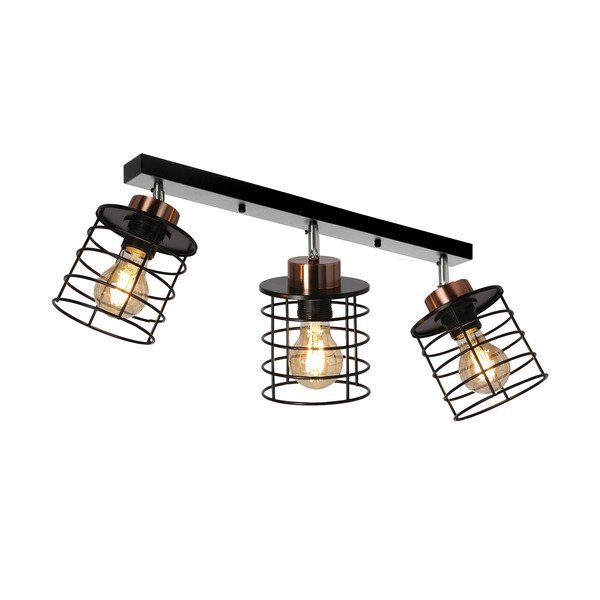 Crna metalna stropna svjetiljka 12x56 cm Glob - Candellux Lighting