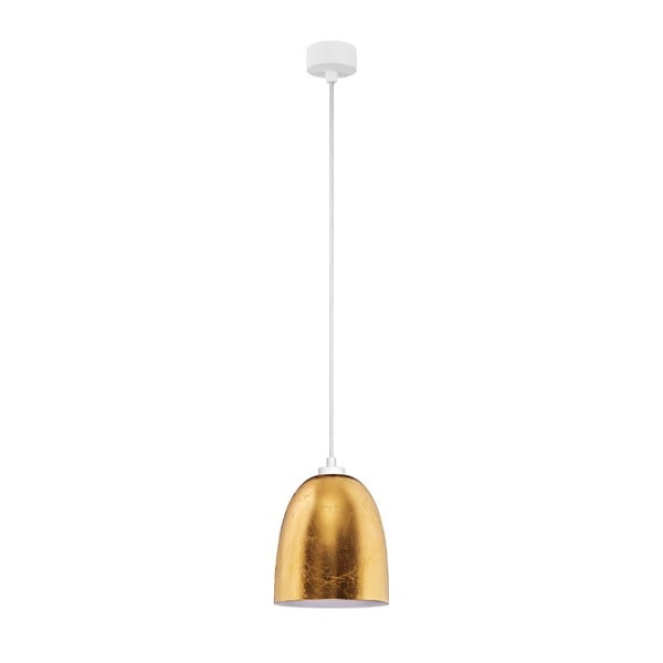 Viseća lampa u zlatnoj boji s bijelim kabelom Sotto Luce Awa