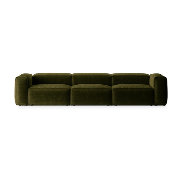 Zelena sofa od samta 364 cm Bergamo – Cosmopolitan Design