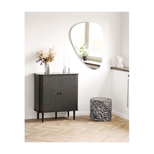 Crna komoda od masivnog bora 80x87x40 cm Nikko – House Nordic-image-2