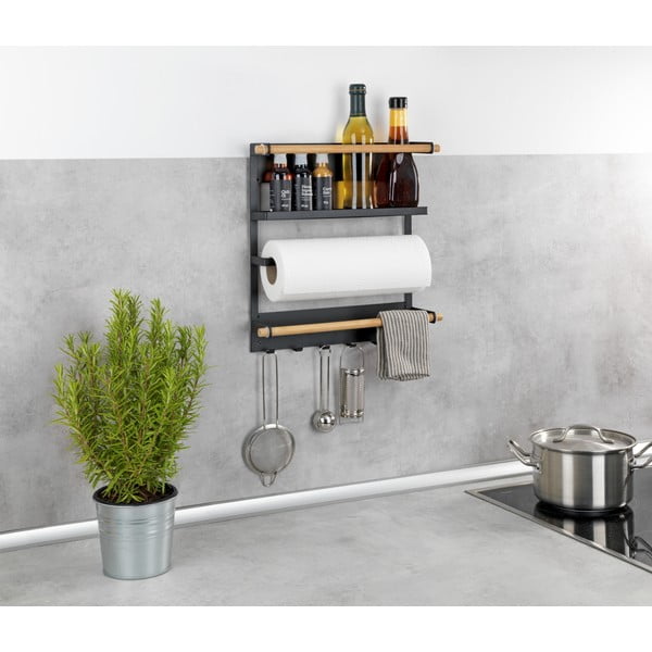 Crni zidni kuhinjski organizator Wenko Magna-image-3
