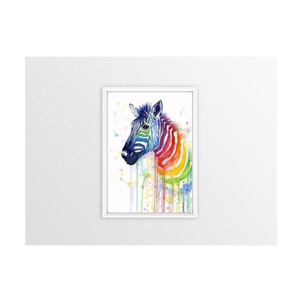 Plakat Piacenza Art Rainbow Zebra, 33,5 x 23,5 cm