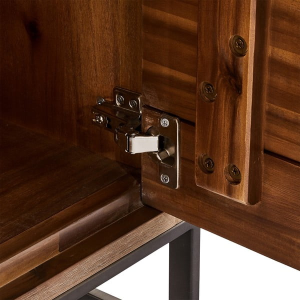 Smeđi TV stol od punog drveta Furnhouse Mallorca-image-1