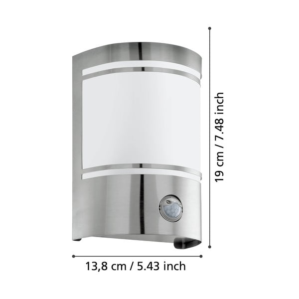 Zidna vanjska svjetiljka (visina 19 cm) CERNO – EGLO-image-2