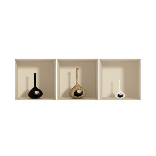 Set od 3 naljepnice s 3D efektom Ambiance Vase-image-1