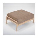 Svijetlosmeđi tabure od bivolje kože s konstrukcijom od punog hrasta Gazzda Fawn