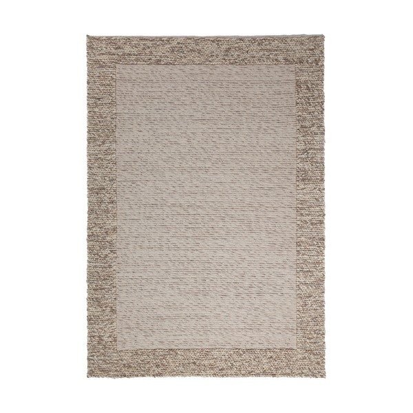 Ručno rađen tepih od mješavine vune u prirodnoj boji 200x290 cm Rue – Flair Rugs