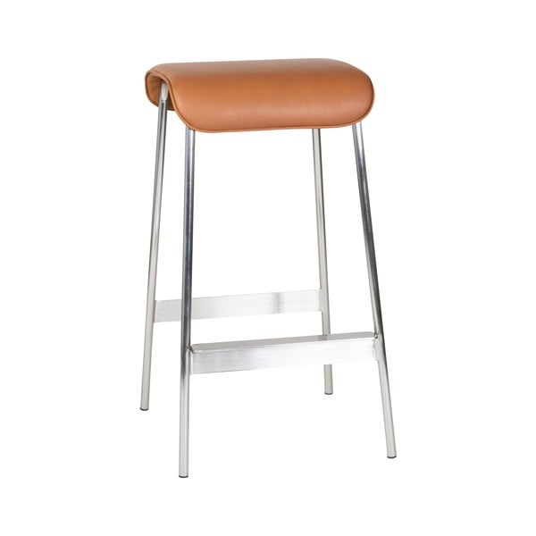 Konjak smeđe/u srebrnoj boji podstavljene barske stolice u setu 2 kom (visine sjedala 75 cm) Avenue – Hübsch-image-2