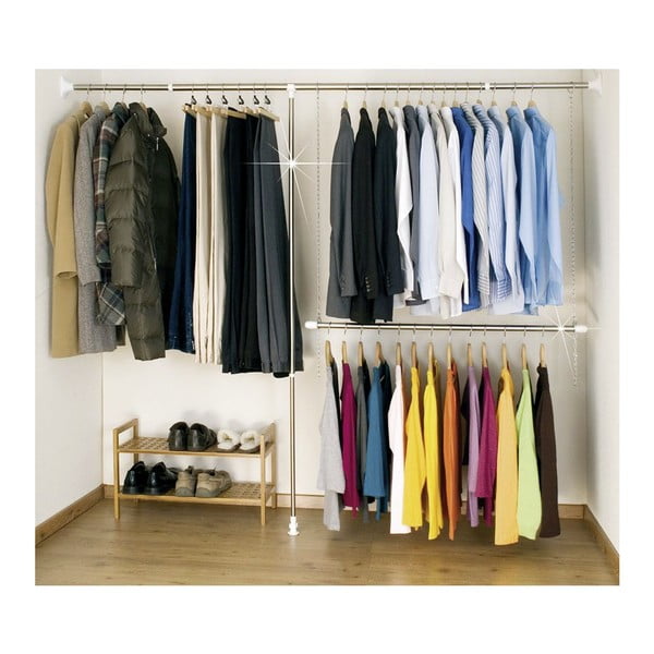 Metalni teleskopski stalak za odjeću u srebrnoj boji Garment – Wenko-image-1