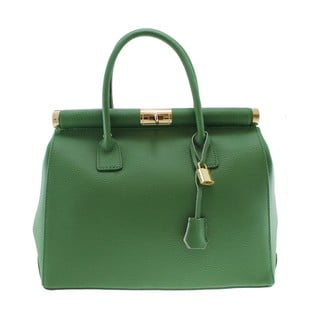 Zelena kožna torbica Chicca Borse Blair