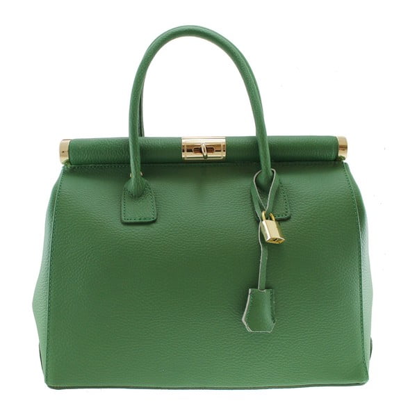 Zelena kožna torbica Chicca Borse Blair