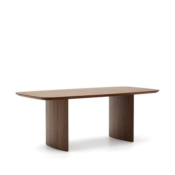 Smeđi blagovaonski stol u dekoru oraha 100x200 cm Litto – Kave Home-image-4