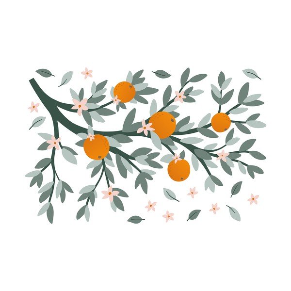 Naljepnice 54x80 cm Oranges On A Branch – Lilipinso