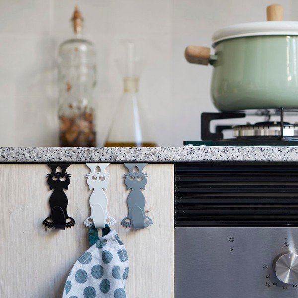 Metalne viseće kuke u setu 3 kom Curious Cats – Balvi-image-1