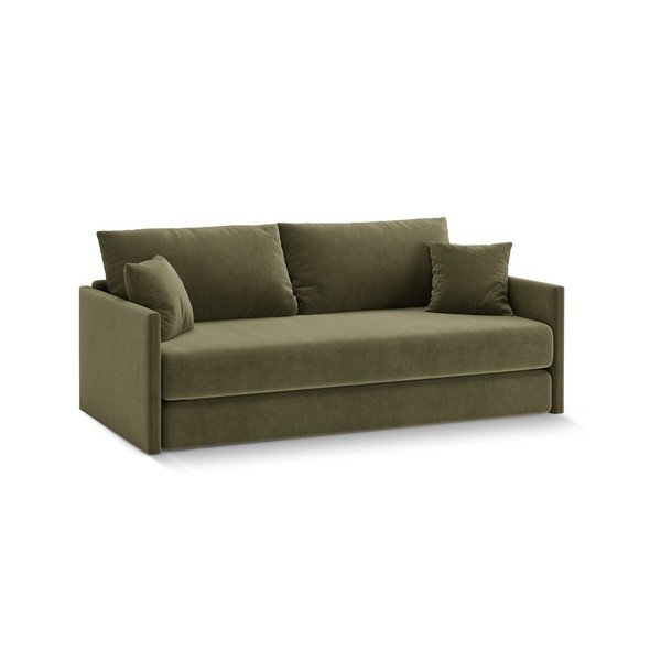 Zelena baršunasti sklopiva sofa 209 cm Shannon – Cosmopolitan Design-image-1
