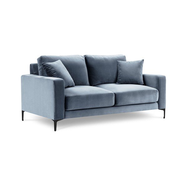 Svijetloplava baršunasta sofa Kooko Home Harmony, 158 cm-image-2