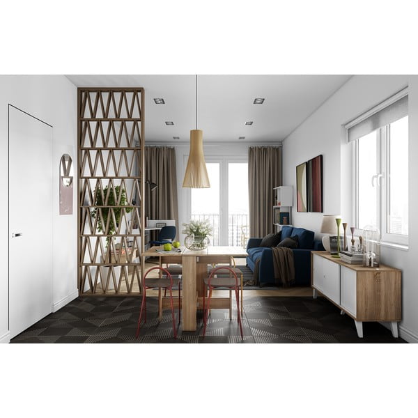 Proširiv blagovaonski stol u dekoru hrasta 76x28 cm Papillon – TemaHome-image-1