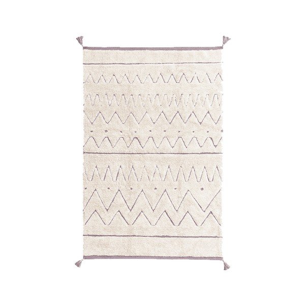 Krem periv/ručno rađen pamučan tepih 90x130 cm Azteca – Lorena Canals