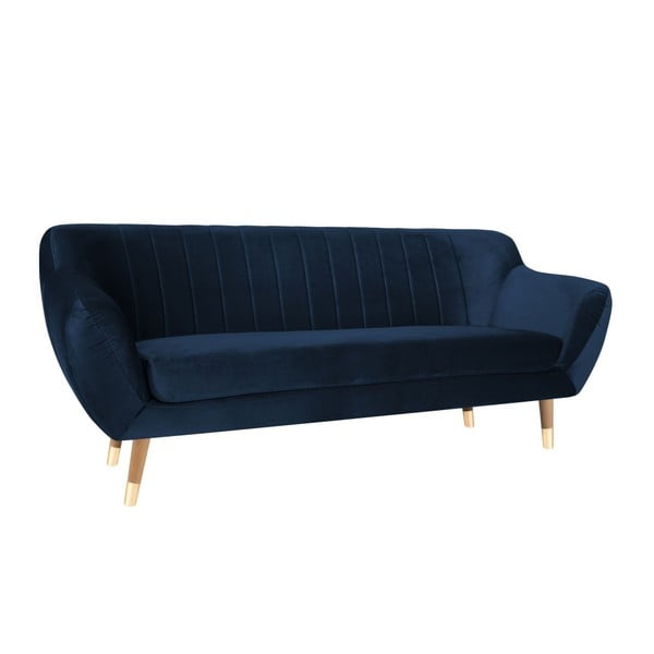 Tamnoplava sofa od baršuna Mazzini Sofas Benito, 188 cm-image-2