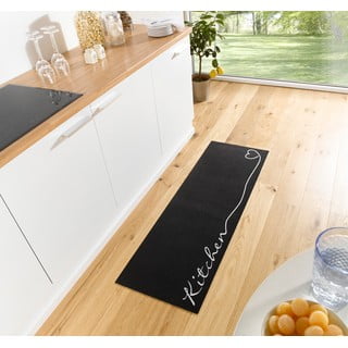 Crni kuhinjski tepih Zala Living Kitchen, 50 x 150 cm