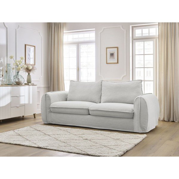 Svijetlo siva sofa za spavanje/sklopiva 216 cm Archimede – Bobochic Paris-image-1