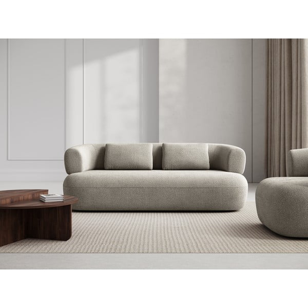 Svijetlo siva sofa od bouclé tkanine 178 cm Jenny – Micadoni Home-image-1