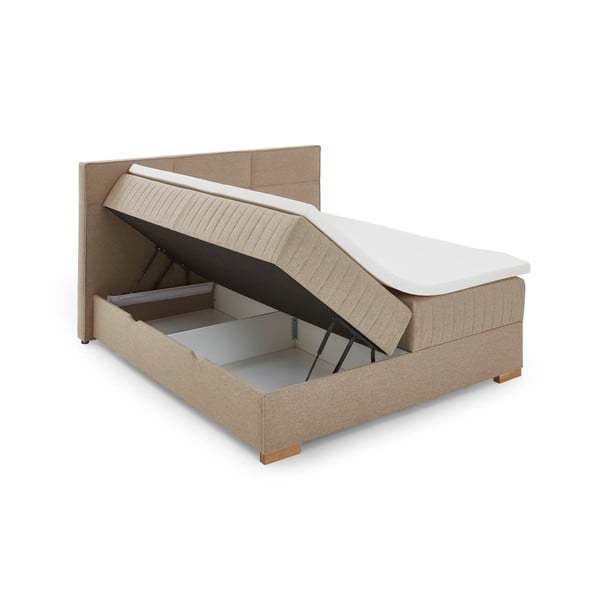 Bež boxspring krevet s prostorom za pohranu 160x200 cm Tambo – Meise Möbel-image-2