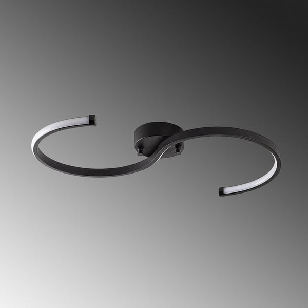 Crna LED stropna svjetiljka 25x10 cm Es – Opviq lights-image-1